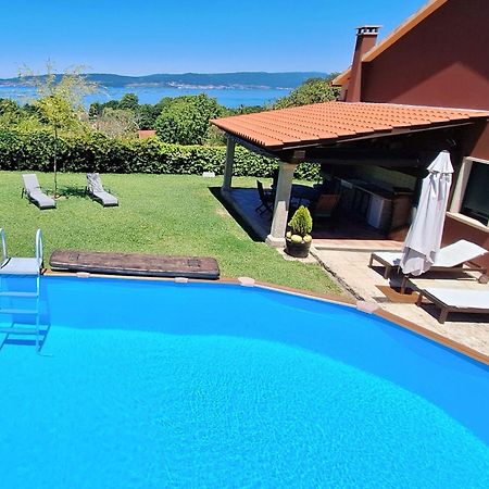 Chalet Rural 400 M Playa Piscina Barbacoa Chimenea Bueu Buitenkant foto