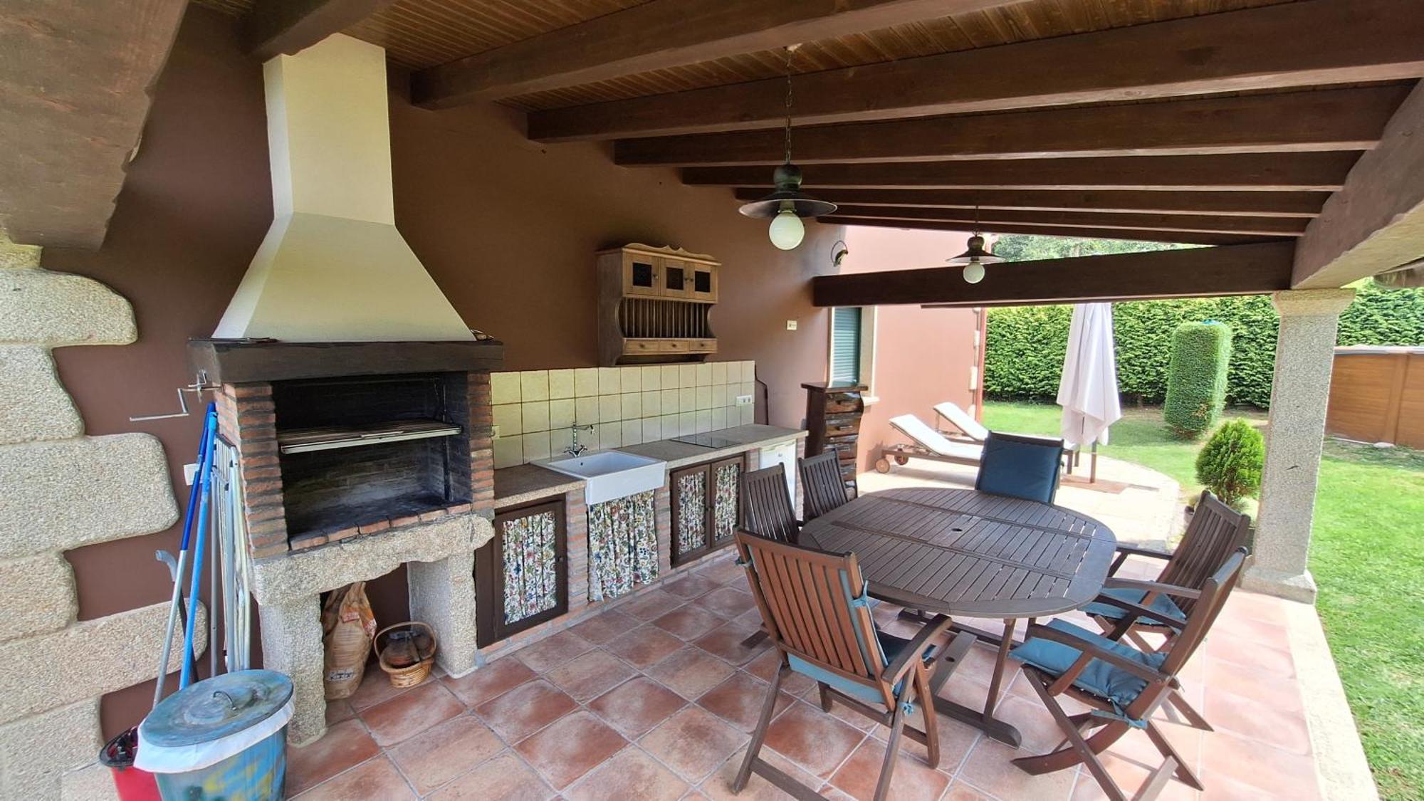 Chalet Rural 400 M Playa Piscina Barbacoa Chimenea Bueu Buitenkant foto