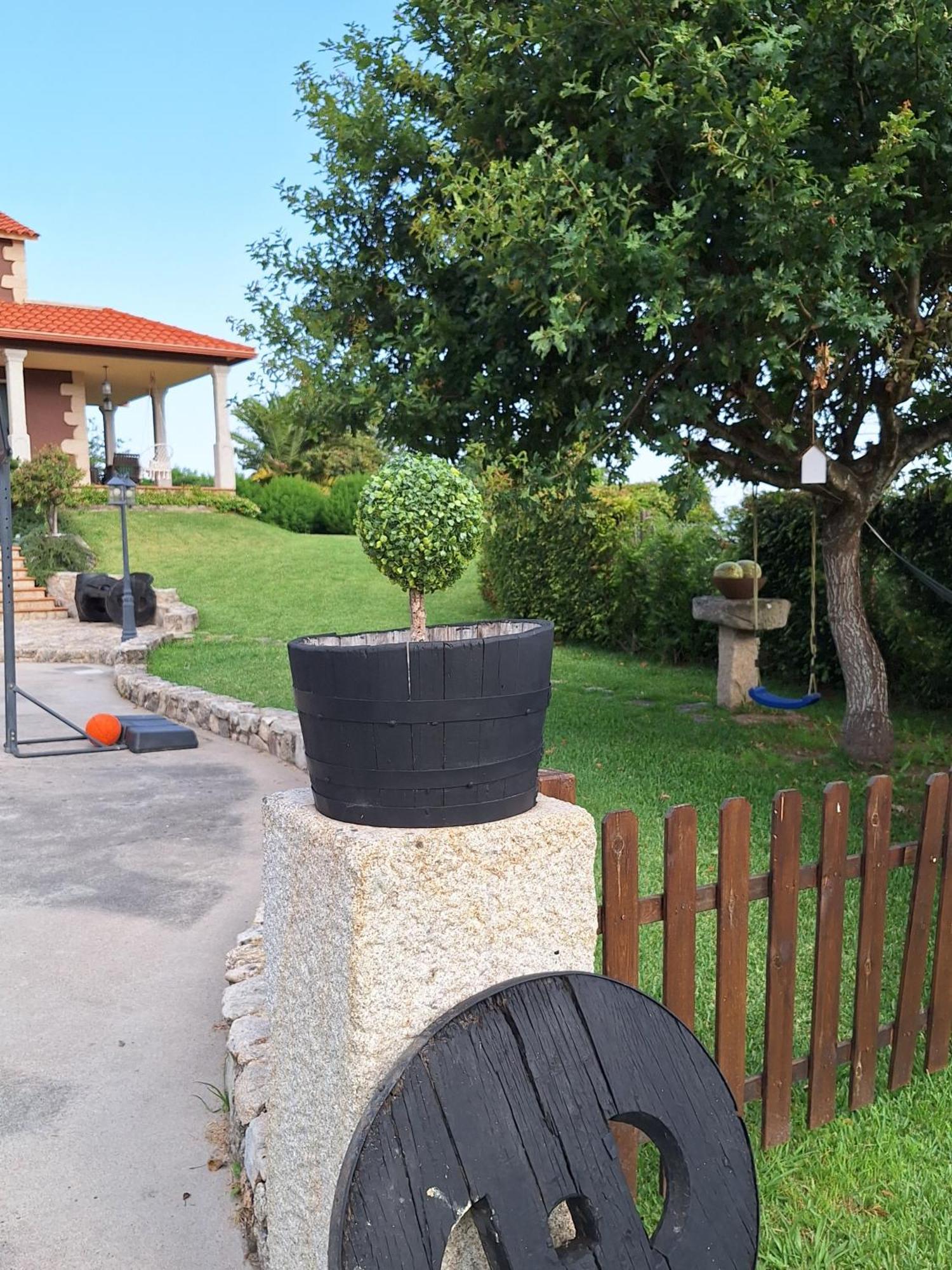 Chalet Rural 400 M Playa Piscina Barbacoa Chimenea Bueu Buitenkant foto